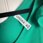 Zenana Outfitters green ruffled sleeve V-neck sleeveless blouse size XL N3 Photo 3