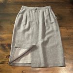 Vintage Women Wool Evan Picone Gray Knee Length Skirt Pockets Size 6 Made in USA Photo 4