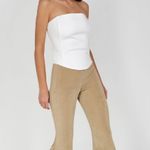 Say Anything NWT boutique gold high waisted flare knit pants Photo 1