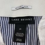 Lane Bryant The Curvy Allie Pants Ankle Trousers Micro Stripe Stretch Size 24 Photo 2