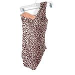 J.Crew NWT  Leopard Print One Shoulder Ruched One Piece Swimsuit Size 2 NEW Photo 5