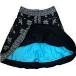 Basil & Maude Vintage Women’s High Waisted Turquoise Beaded Black A Line Skirt Size M Photo 6
