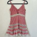 Bardot  Camille Eyelet deep red Mini Dress size 6 Photo 1