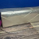 Bridesmaid Elegant Gold Clutch Bag (Samantha) *Used with Chain Shoulder Strap Photo 0