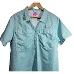 Habit  Womens Check Fishing Top 2XL Turquoise Outdoor Hiking Lightweight ‎ Vented Photo 4