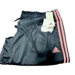 Adidas Black Track Pants with Pink Accents Photo 2