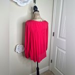 Maeve NTM: by Anthropologie Red Boho Flowy Tunic Blouse Long Sleeve V-Neck Photo 14