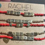 RACHEL Rachel Roy Red and Gold Inspirational Bracelet Set Photo 1