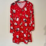 Ekouaer Holiday Sleep Top/Night Shirt. NWOT. Size Small. Red/Holiday Photo 1