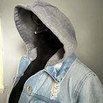 Ci Sono  Denim Jacket, Removable Hood, Distressed, Size Large, Style DJK161 Photo 4