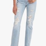 Levi's 501 Original Fit Jeans in Light Indigo Destructed size 25w x 30L Photo 0