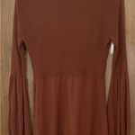 On Sunset Los Angeles silk blend brown balloon sleeves cardigan, size M cottage Size M Photo 5