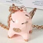 Kate Spade  - Imagination Flying Pig Necklace | Rose Gold - NWT | W/ Dustbag! Photo 8