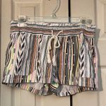 kiss & cry Multicolored Striped Drawstring Waistband Shorts Medium M Photo 2
