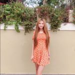 ZARA ✨ HP✨ orange floral dress ✨ Photo 2