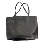 Kate Spade  Arch Patent Leather Black Green Reversible Tote Shoulder Bag Large Photo 3