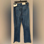 7 For All Mankind  Dojo Ultrahigh Waist Flare Leg Jeans in Piney Size 24 Photo 4