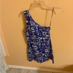 Lisa Says Gah NWT Madewell x  Blue & White Printed Linen Dress Photo 5