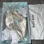 Bella Belle White Bow Heels Bridal Size 7.5 Photo 2