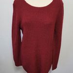 Taylor & Sage  deep red scoopneck tunic sweater size large Photo 0
