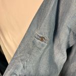 Andrea Jovine Andrea‎ Jovine Chambray Tencel Shirt Dress Blue Small Lightweight V-Neck Pockets Photo 3