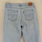 Levi's 724 High Rise Straight Crop Jeans Light Wash Distressed Size 32 Photo 4
