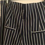 Rachel Roy Navy Blue and White Striped Wide Leg High Rise Palazzo Pants Size 10 Photo 2