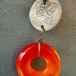 Turkish RARE Empire SILVER COIN carnelian pendant necklace Orange Photo 9