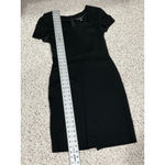 Banana Republic Womans Bananna Republic Small Black Short Sleeve Stretch Sheath Dress Photo 7