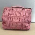 Prada Pink Nappa Gaufre Ruched Leather Two-Way Bag - Preowned Photo 1