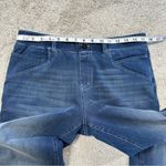 Betabrand  Women’s Straight Leg Yoga Pants Jeans Pull On Blue Denim High Rise M Photo 10