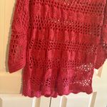 Avenue  Pink Open Knit‎ Crochet Top Size 14/16 Photo 3