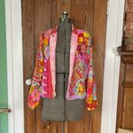 Vintage Sandy Starkman Patchwork Embroidered Festival Statement Jacket Sz M 🍄 Pink Size M Photo 5