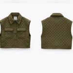 ZARA NWOT Cropped Quilted Waistcoat M Photo 3
