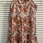 American Eagle  Floral Sundress‎ Mini Adjustable Straps Size XS Lined Orange Photo 0