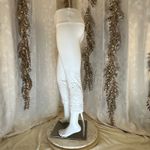The Sweatshirt Project White Cropped crochet trim Capri Pants Women's Size Small Photo 3