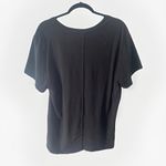 Quince 100% Organic Cotton Slub Relaxed Fit Crewneck Tee Black Women's Size XL Photo 3