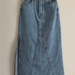 Levi's NWOT ® Premium LONG ICON SKIRT Light Wash Blue Denim Women’s Jean Skirt. Photo 5