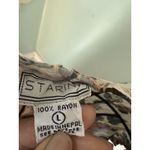 Vtg Starina Rayon Crepe Maxi Dress L Rose Garden Tea Cottagecore Feminine Prarie Size L Photo 5