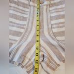 Tahari Beige & White Linen Striped Shorts Women’s Size S Photo 6