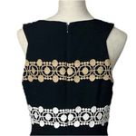 Katherine Kelly Sheath Dress Sleeveless Crochet Black Tan White Women’s Size 8 Photo 7