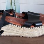 Musse & Cloud NWOB Cuca Espadrille Wedge black sandal size 10 Photo 1