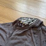 Ellen Tracy  vintage glitter shoulders with shoulder pads top size small Photo 2