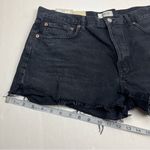 AGOLDE  Parker Short Black‎ Denim Jean Cut Off Womens Size 32 Exposed Pockets NEW Photo 8