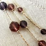 Avon brown and purple beaded triple strand necklace Gold Photo 3