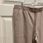 Nine West Tan Elastic Cuff Relaxed Jogger Pant Tie Waist Pockets Women’s Large Photo 1