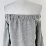 Lumière New Off The Shoulder Sweatshirt Bardot Sweat Top Heather Gray Photo 12