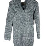 LC Lauren Conrad NWT Lauren Conrad Sweater Womens S Gray Fuzzy Knit Off Shoulder Cozy Neutral Photo 0