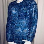 Erika  blue patterned buttoned blouse Photo 2