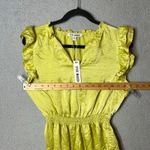 Steve Madden  Dress Womens S‎ Golden Lime Prairie Dreams V Neck Mini Dress NEW Photo 6